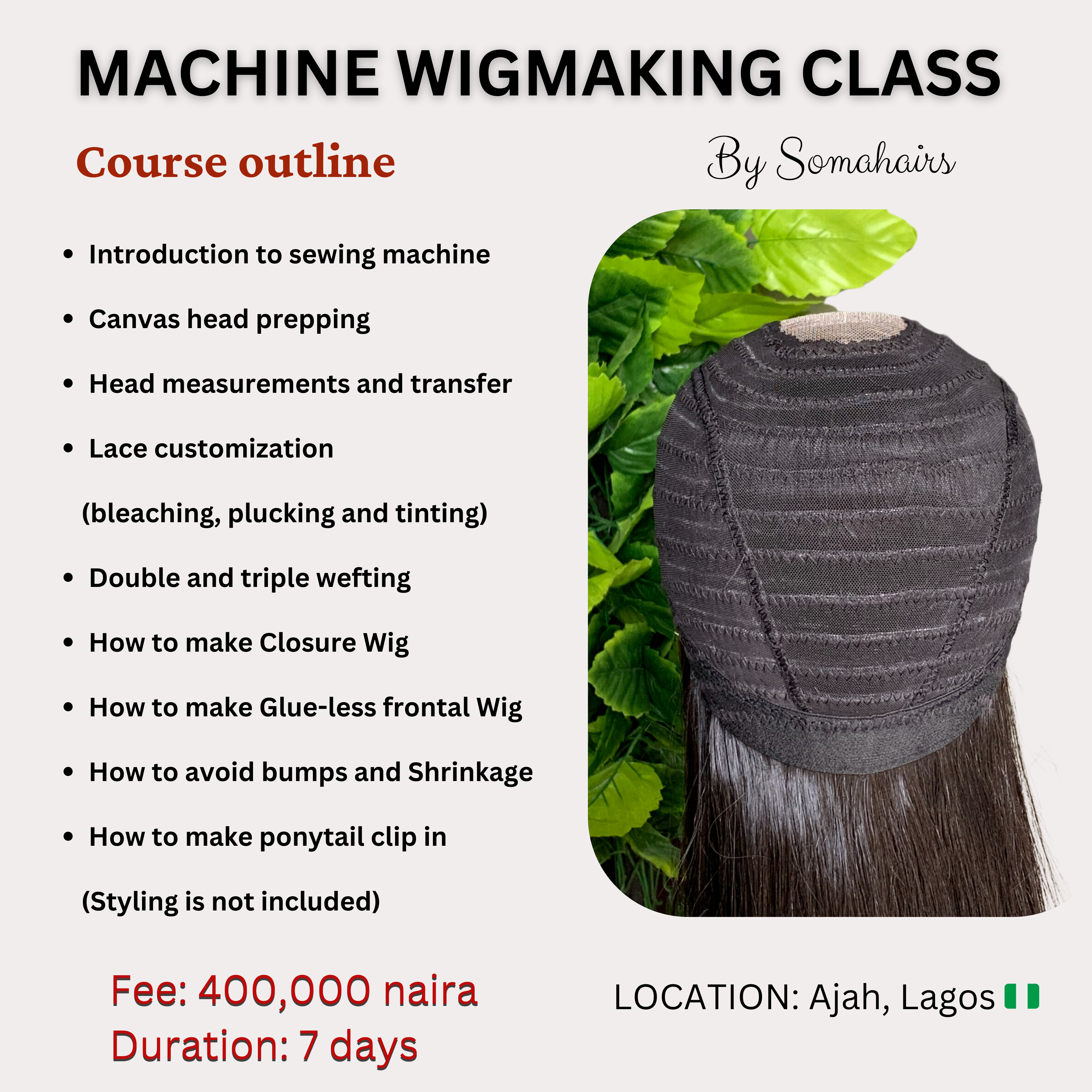 Online course flyer